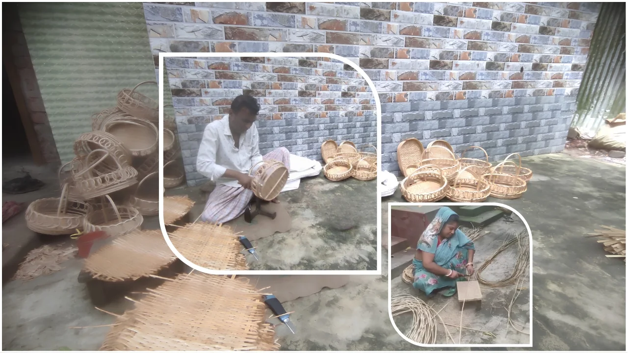 সংকটে বেতশিল্প, বাপ-দাদার পেশা আঁকড়ে টিকে শচীন্দ্র পরিবার