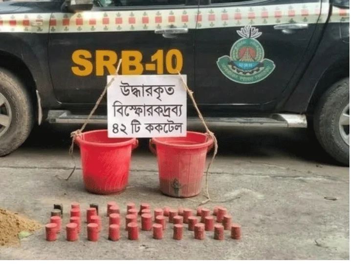 রাজবাড়ীর পাংশার আমবাগানে ৪২টি অবিস্ফোরিত ককটেল, নাশকতার আশঙ্কায় তদন্ত