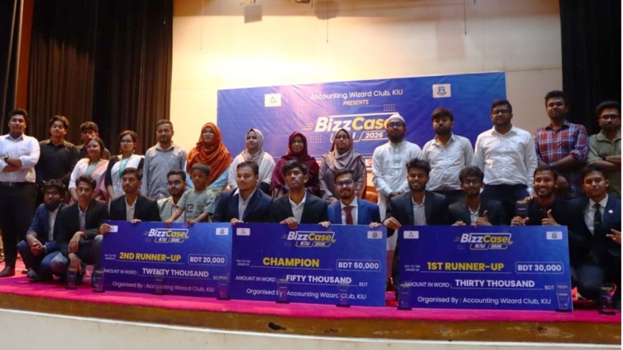 তারুণ্যের মেধা ও উদ্ভাবনী শক্তিতে মাতলো কিশোরগঞ্জ, বিজকেস কেআইইউ ২০২৬ -এর চ্যাম্পিয়ন চট্টগ্রাম বিশ্ববিদ্যালয়ের বেবি শার্কস।