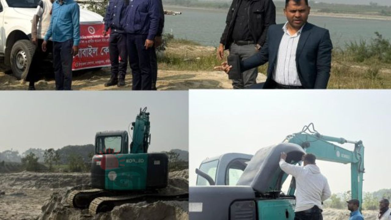 ফরিদপুরে চরভদ্রাসনে অবৈধ বালু উত্তোলনের বিরুদ্ধে মোবাইল কোর্ট অভিযান