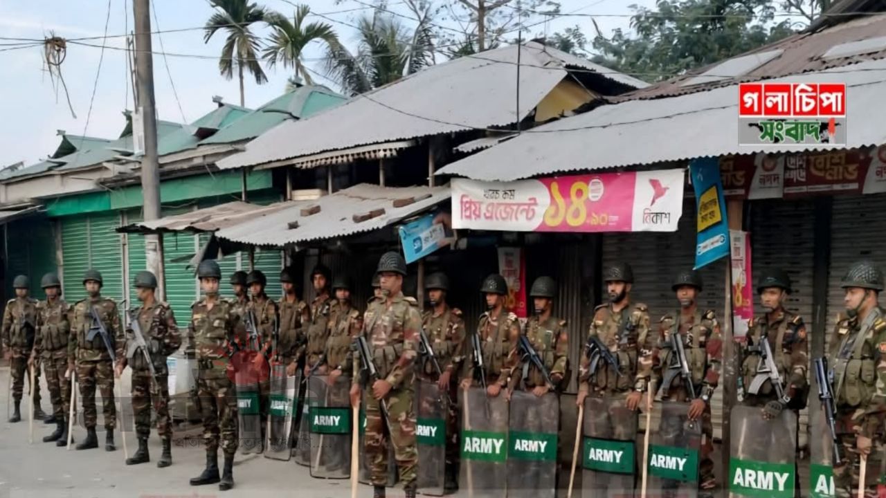চরশিবায় দুই প্রার্থীর কর্মসূচি ঘিরে উত্তেজনা, সভা–সমাবেশ বন্ধ সতর্ক অবস্থানে সেনাবাহিনী