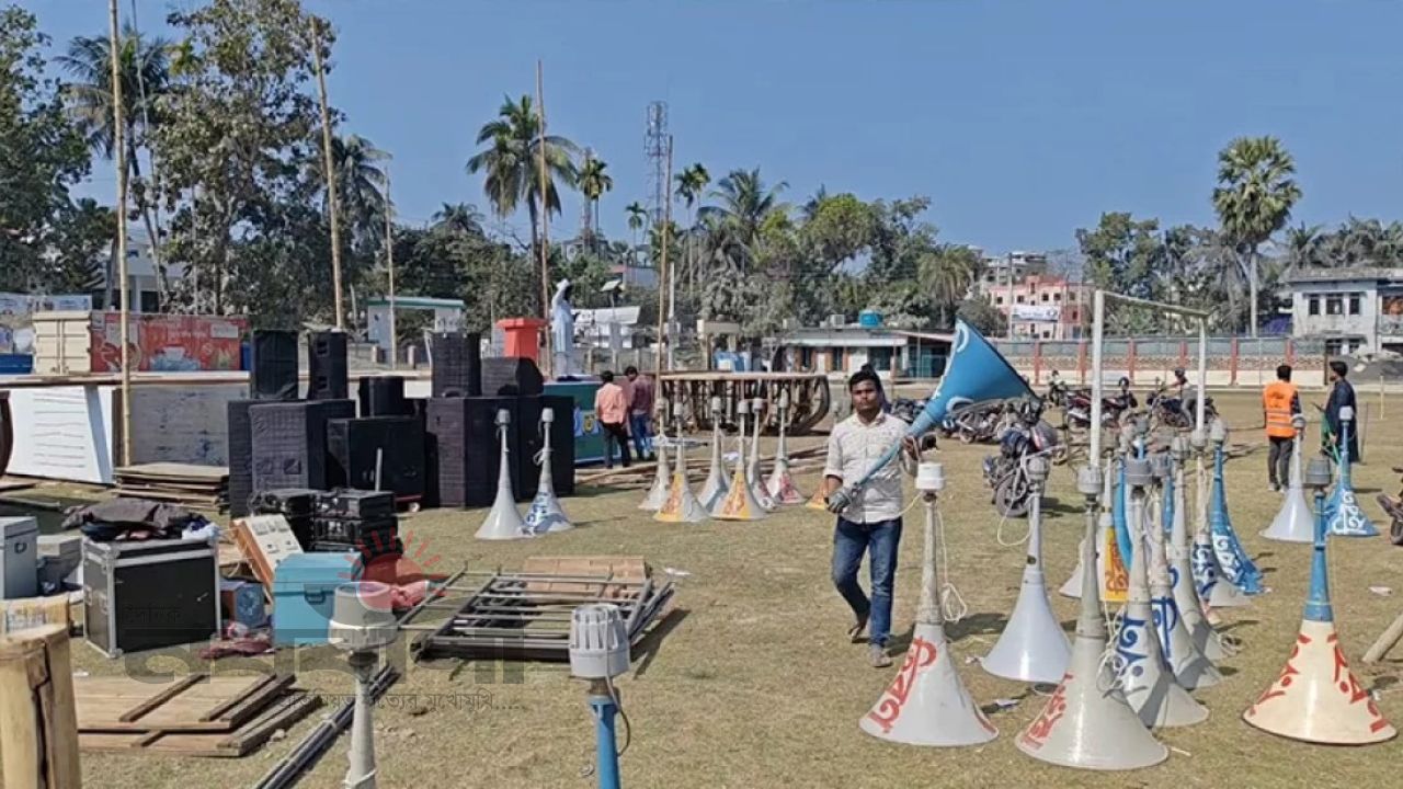 পিরোজপুরে জামায়াত আমিরের জনসভা আগামীকাল: শেষ মুহূর্তের প্রস্তুতিতে উৎসবমুখর পরিবেশ