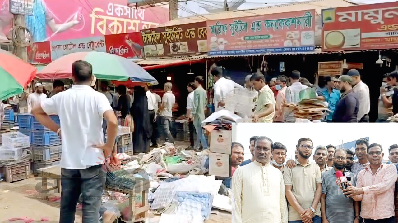 আশুলিয়ার বাইপাইল এলাকা ফুটপাত দখলমুক্ত করতে থানা শ্রমিক দলের উচ্ছেদ অভিযান