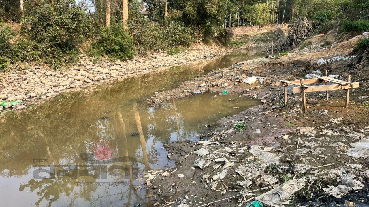 দখল-দূষণে মৃতপ্রায় করাঙ্গী নদী, পানিশূন্যতায় বিপর্যস্ত বাহুবল