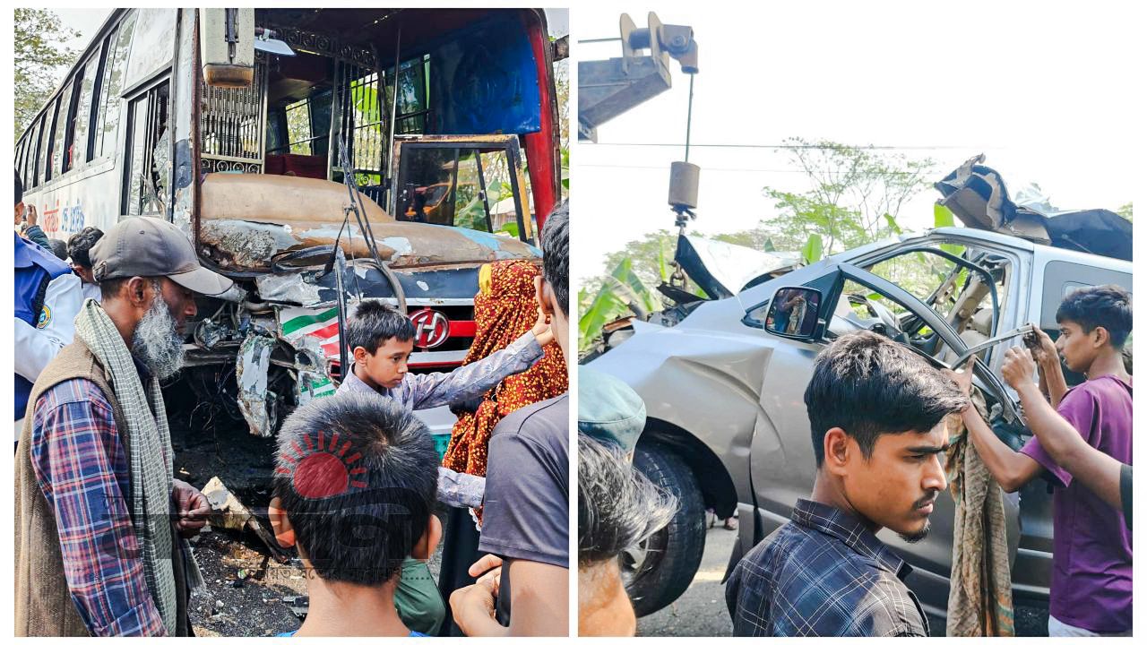 গৌরনদীতে বাস-মাইক্রোবাসের মুখোমুখি সংঘর্ষে নিহত ২, আহত ৩