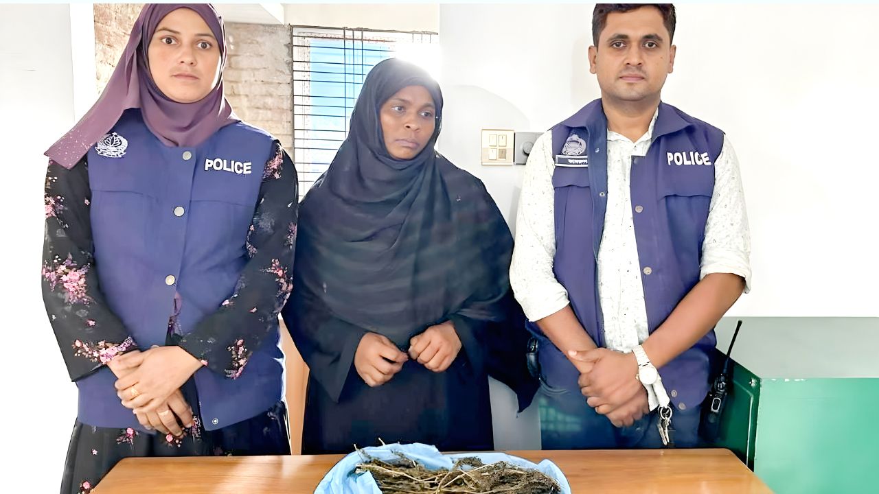 সোনারগাঁয়ে মাদকবিরোধী অভিযানে নারী মাদককারবারি গ্রেপ্তার, গাঁজা উদ্ধার