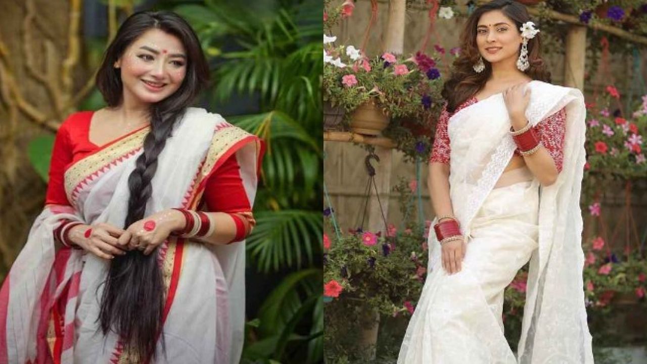 ঝলমলে বৈশাখী সাজ, স্বাভাবিক লুকে ফুটুক উৎসবের সৌন্দর্য