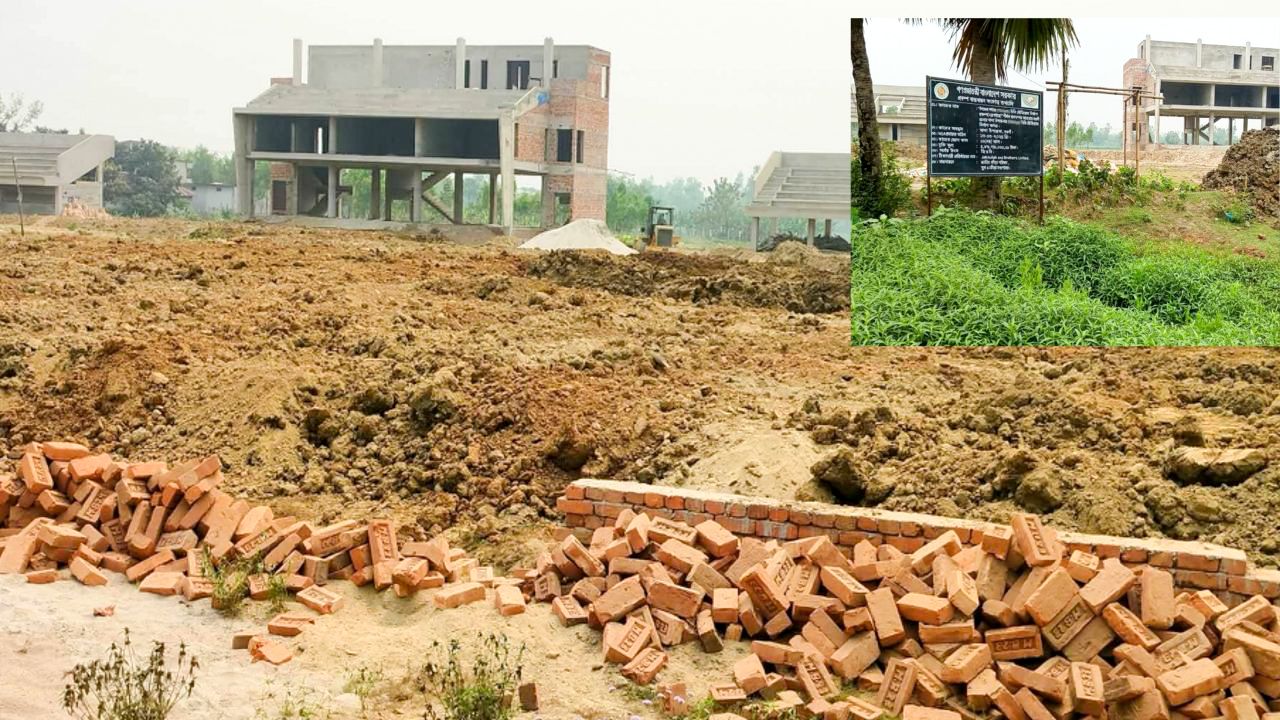 মান্দায় মিনি স্টেডিয়াম নির্মাণে অনিয়মের অভিযোগ: বালুর বদলে লাল মাটি, ধীরগতিতে কাজ- উদ্বেগে স্থানীয়রা