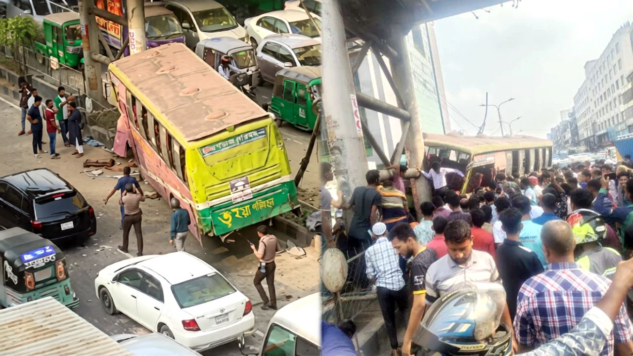 বনানীতে বাসচাপায় দুইজনের মৃত্যু, রাজধানীতে আবারও সড়ক নিরাপত্তা নিয়ে প্রশ্ন