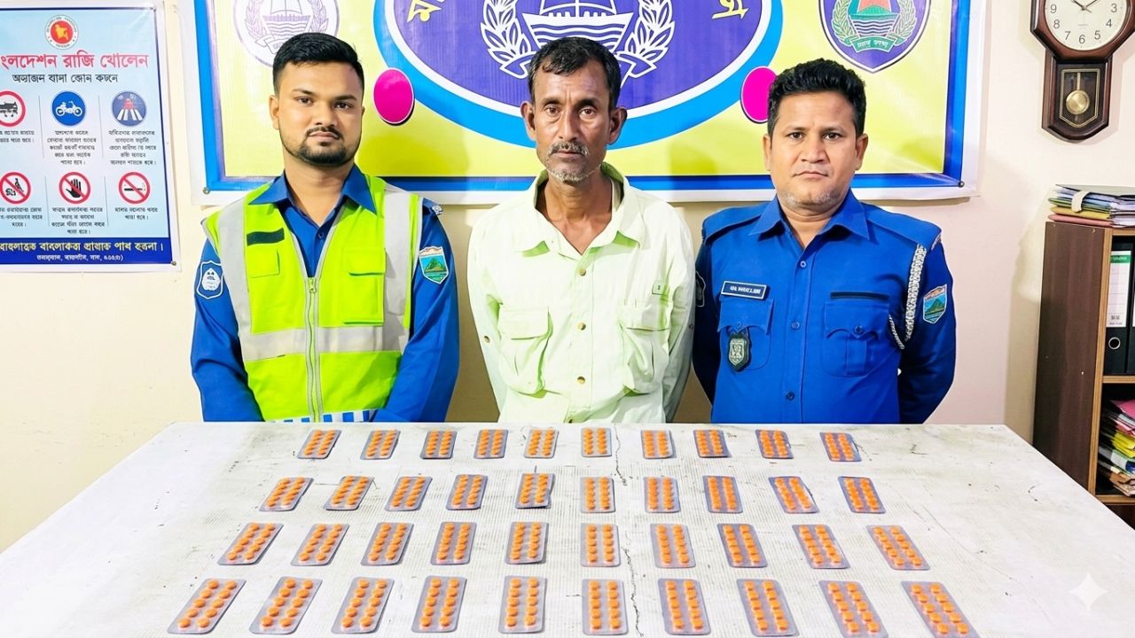 বগুড়ায় ট্যাপেন্টাডল ট্যাবলেটসহ মাদক ব্যবসায়ী গ্রেফতার
