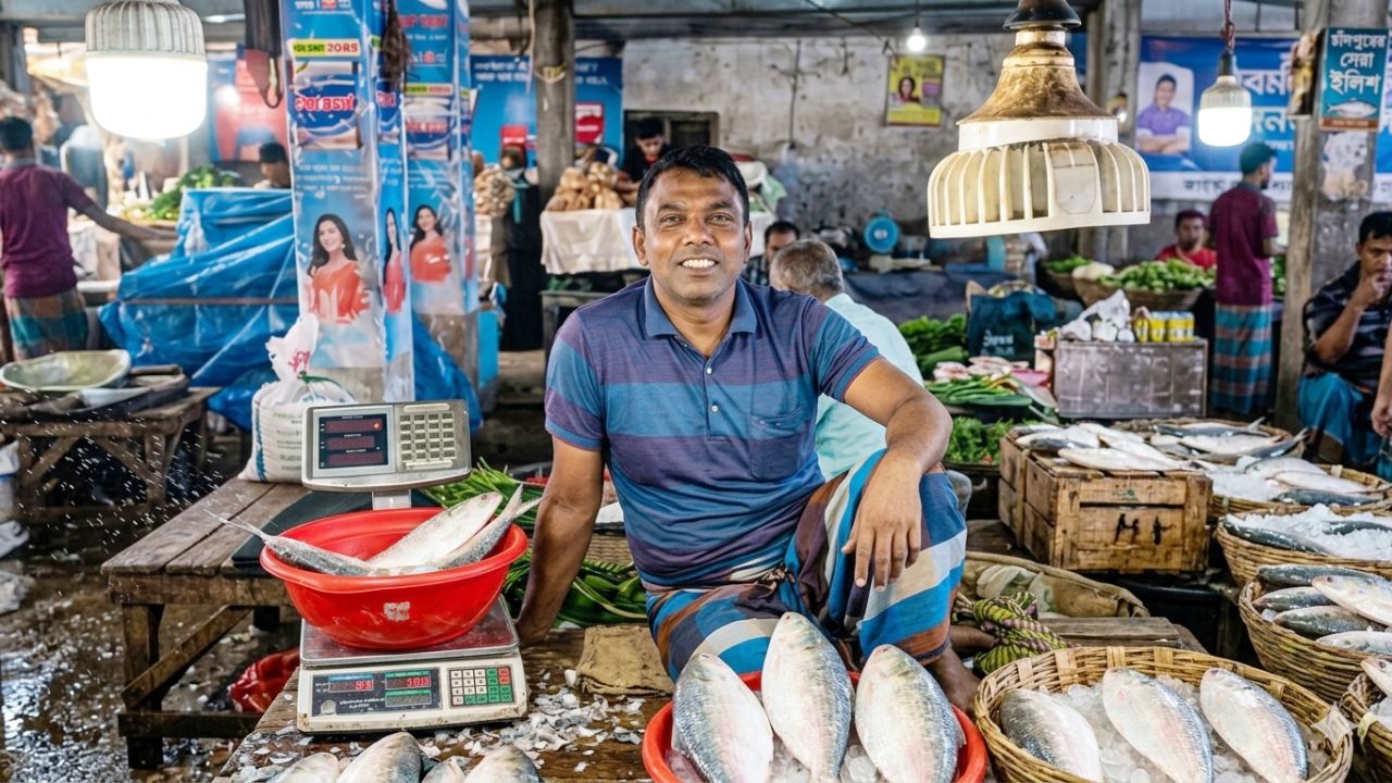 নড়াইলের লোহাগড়া বাজারে ইলিশের দামে আগুন