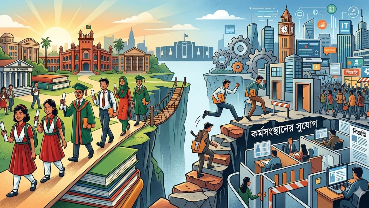 শিক্ষা থেকে কর্মসংস্থান: কোথায় তৈরি হচ্ছে বৈষম্য?
