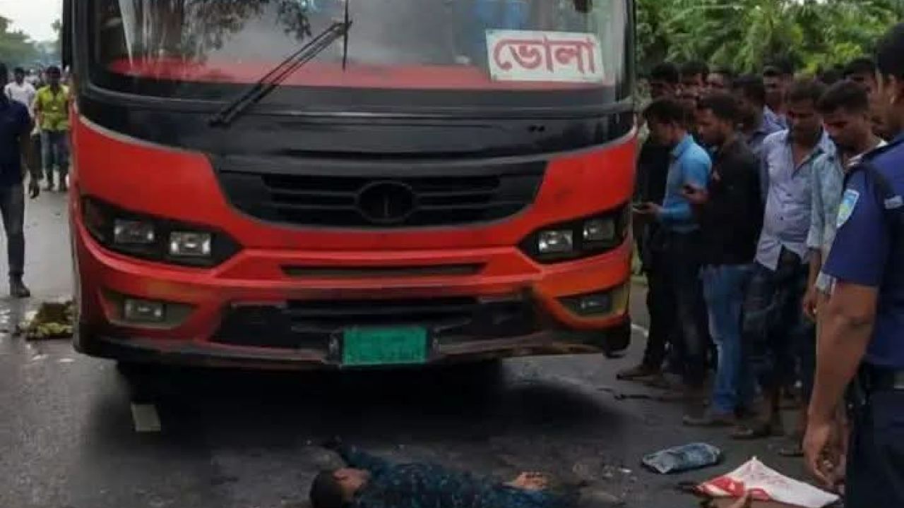 চরফ্যাশনে বোরাক পরিবহনের বাসের ধাক্কায় যুবকের মৃত্যু
