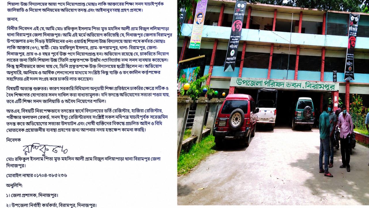 বিরামপুরে শিয়ালা উচ্চ বিদ্যালয়ে আয়া নিয়োগে অনিয়মের অভিযোগ