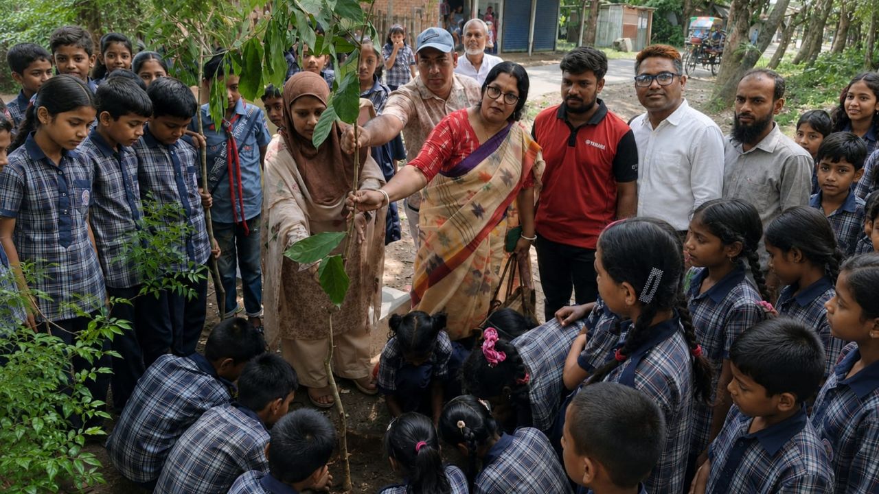 মান্দায় ১৮০ প্রাথমিক বিদ্যালয়ে একযোগে বৃক্ষরোপণ কর্মসূচি