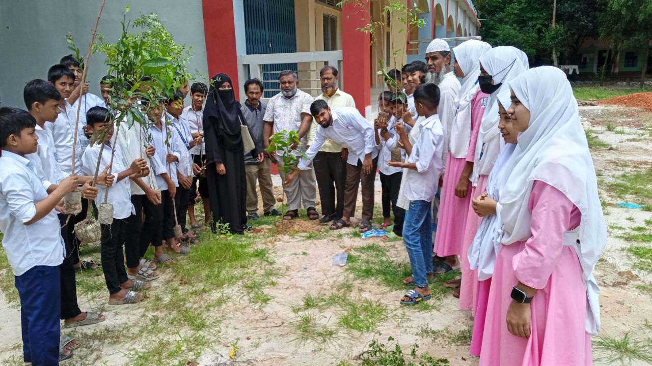 শহীদ এটিএম জাফর আলম উচ্চ বিদ্যালয় প্রাঙ্গণে  চারাগাছের সমারোহে পালিত হলো বৃক্ষরোপণ অভিযান