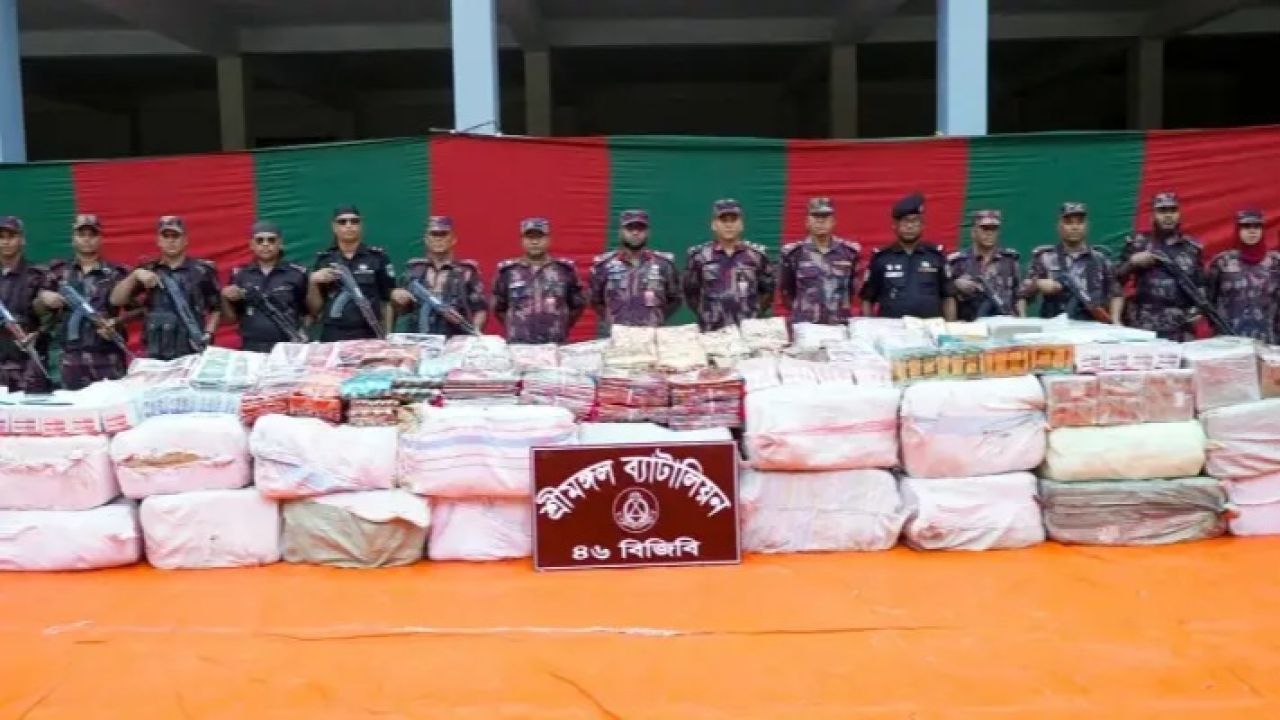 শ্রীমঙ্গলে অবৈধ ভারতীয় ৩ কোটি টাকার পন্য জব্দ
