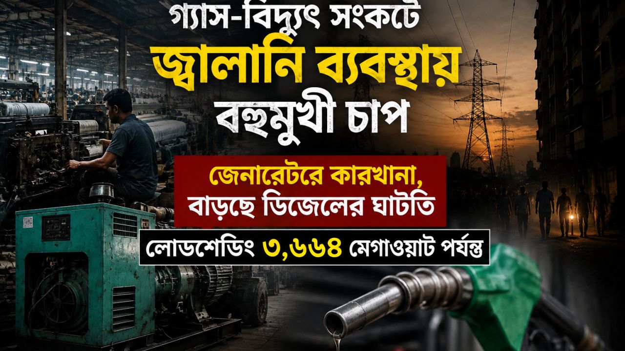 গ্যাস-বিদ্যুৎ সংকটে জ্বালানি ব্যবস্থায় বহুমুখী চাপ