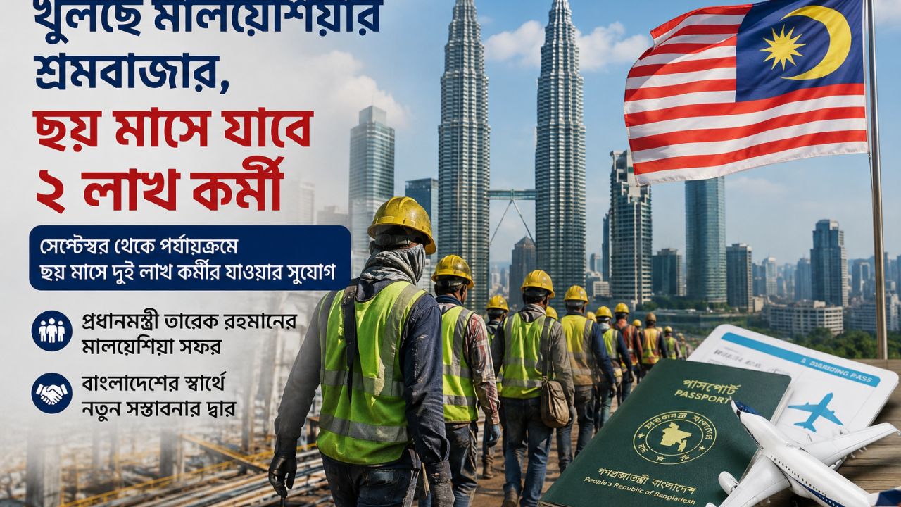 খুলছে মালয়েশিয়ার শ্রমবাজার,ছয় মাসে যাবে ২ লাখ কর্মী