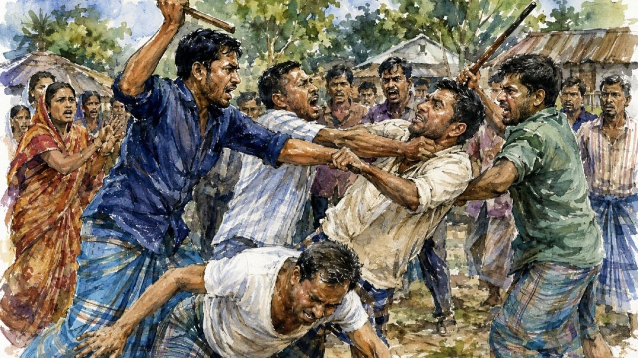 মান্দায় জমি নিয়ে বিরোধ, পাল্টাপাল্টি মারধরের অভিযোগ