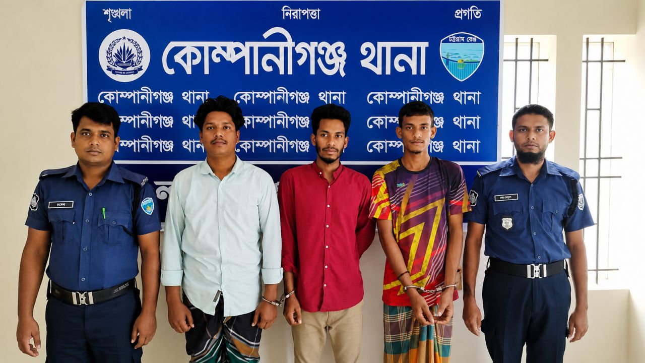 ‎কোম্পানীগঞ্জে অপহরণ মামলায় পুলিশের জালে ৩ আসামি গ্রেপ্তার