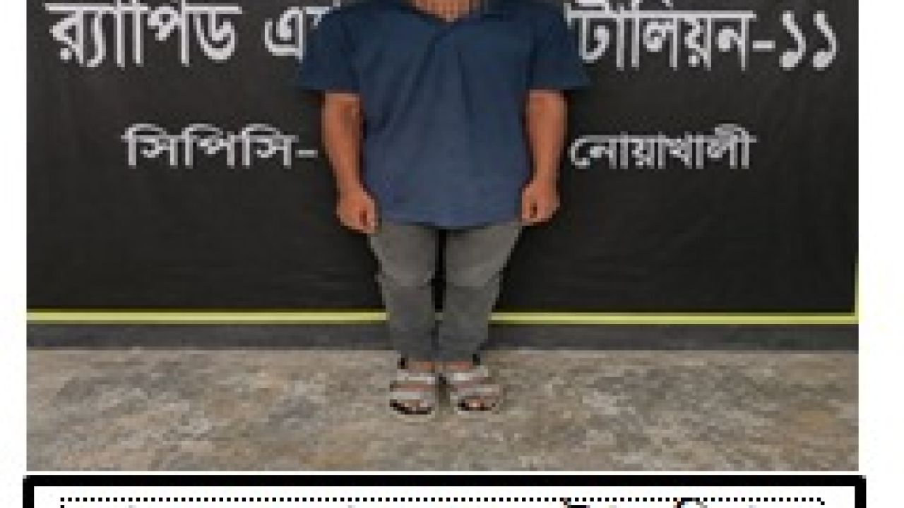 মান্দায় বাক প্রতিবন্ধী তরুণী ধর্ষণ মামলার প্রধান আসামি শাহীন নোয়াখালীতে গ্রেপ্তার