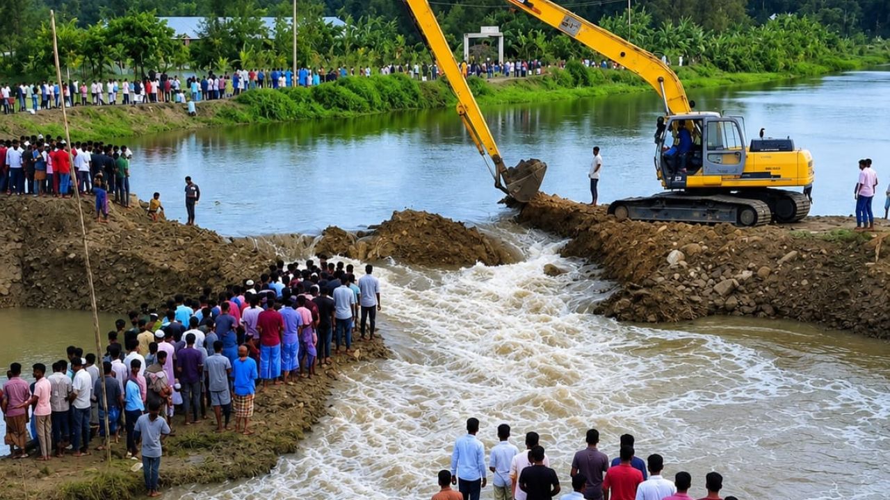 ‎নোয়াখালীর পরিচিত রিকশাওয়ালার বাঁধ অপসারণ
