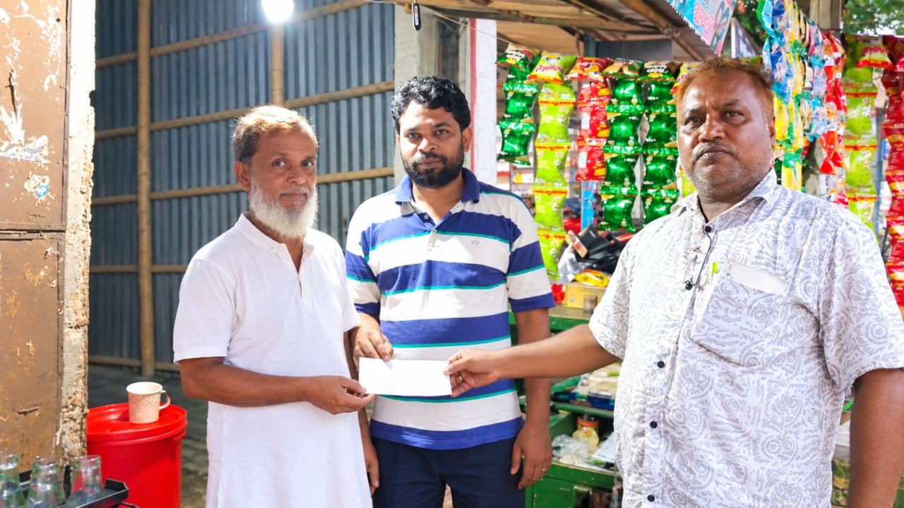 সংবাদ প্রকাশের পর অসহায় কামালের পাশে মানবিক পল্লী চিকিৎসক আলাল হোসেন আকাশ